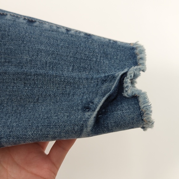 Good American Fringe High Rise Skinny Jeans Blue 10/30 distressed streetwear - Picture 8 of 11